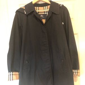 Burberry black car coat